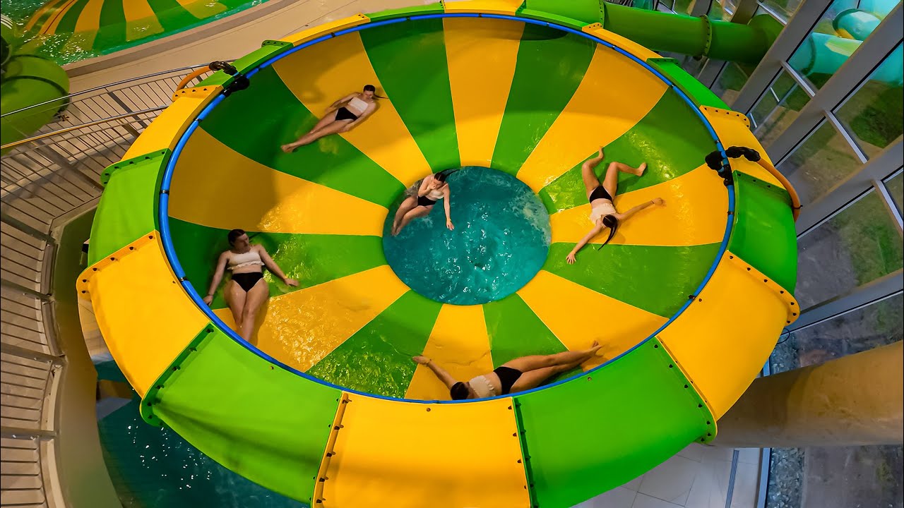 Waterslides at Aquapark Koszalin in Poland 🇵🇱