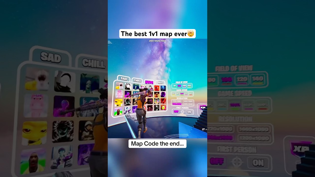 The most ADVANCED 1v1 map in history…😳 