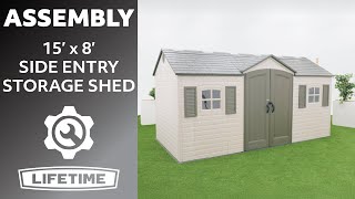 Lifetime 15' x 8' Outdoor Storage Shed | Lifetime Assembly Video