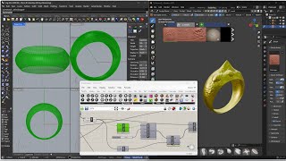 Videoguide - Export Grasshopper 3D Import in Blender, Sculpting, STL from Rhino, Jewellery Design
