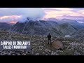 Solo camping on englands highest mountain with the hilleberg enan  rainy hike sunset  cooking