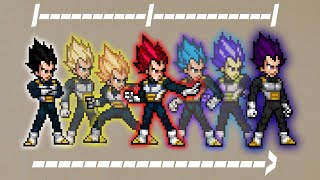 Mugen - All Vegeta Transformation Animation