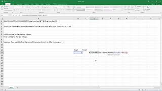 Excel 2016: How to Find the Mathematical Sum of a Series (Sigma Summation Notation). [HD]