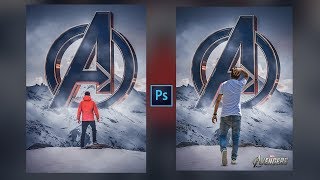 Avengers endgame poster design // photoshop photo editing 2019 screenshot 5