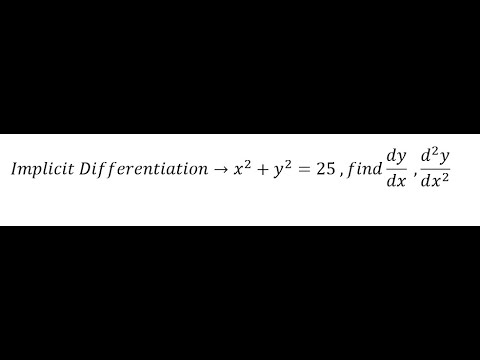 Calculus Help: Implicit Differentiation→x^2+y^2=25 ,find dy/dx