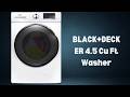 Massive 4.5 Cu Ft Washing Machine with Smart Features & 12 Cycles for Families | BLACK+DECKER