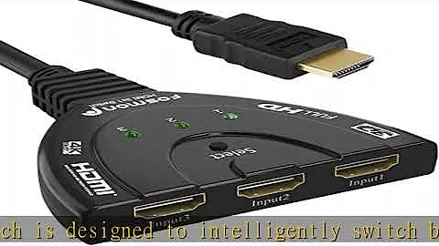 Fosmon 3-Port HDMI Switch 4K, 3x1 Switcher (Automatic Switching) Support Ultra HD 3D HDR Full HD 10