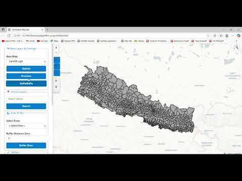 🌍 GeoSpatial Web App with GeoServer, Leaflet & Turf.js | District Search, POI Filter, Buffer,& More!