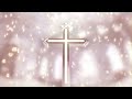 Golden cross and rotating music notes in church  looping background for worship