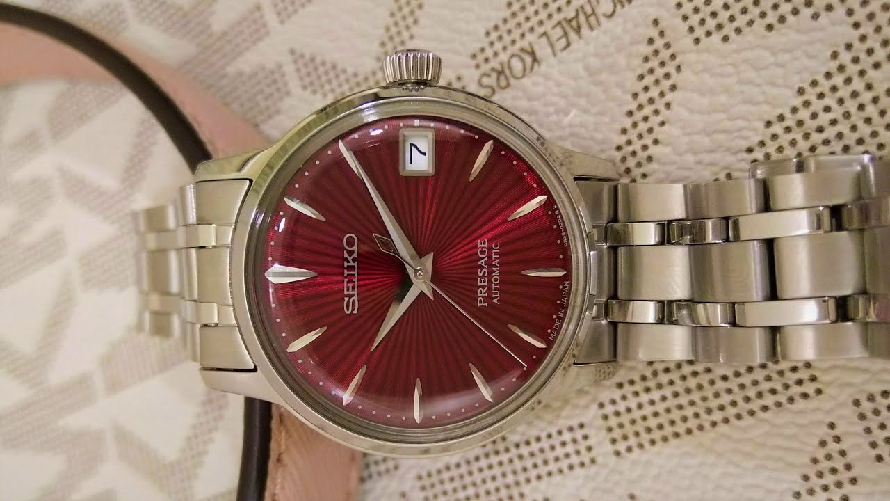 Seiko Presage Kir Royal Red Dial Cocktail Time SRRY027 / SRP853J1 - YouTube