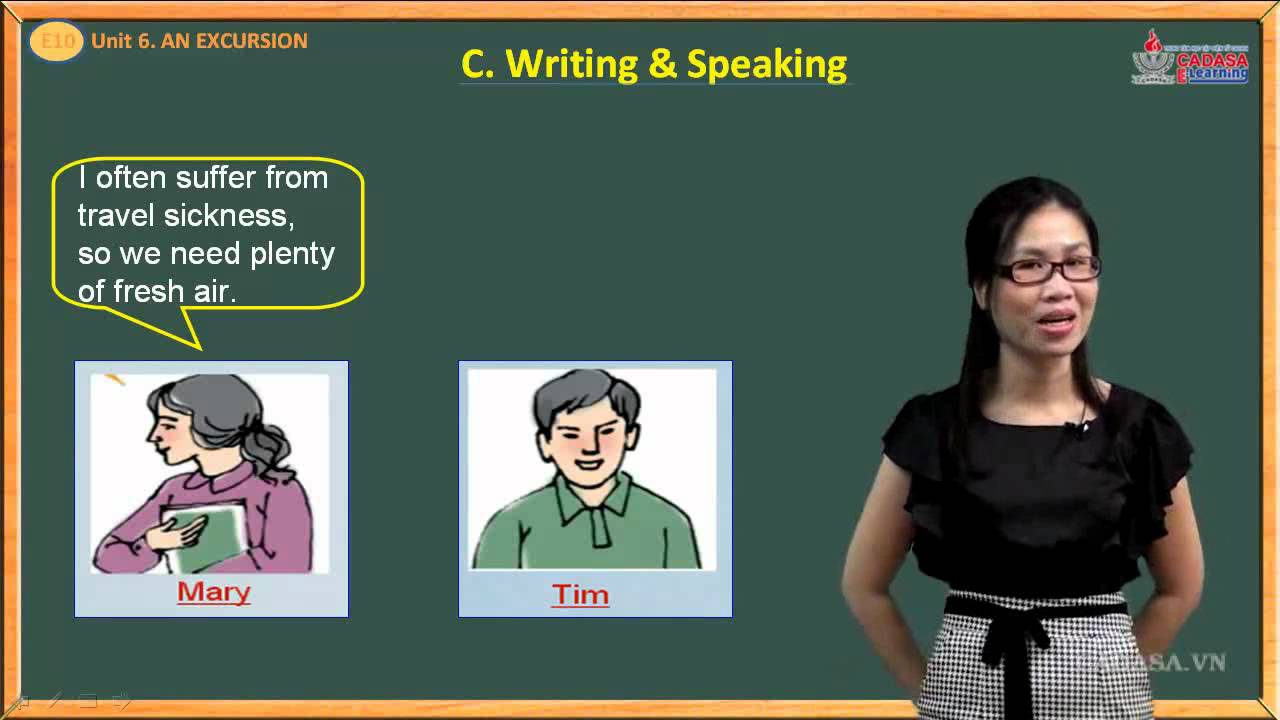 Bài giảng tiếng anh 10 - An Excursion - Writing - Speaking - Cadasa.vn ...
