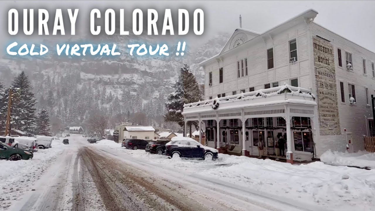 COLD Virtual Walking Tour in SNOWY Ouray Colorado