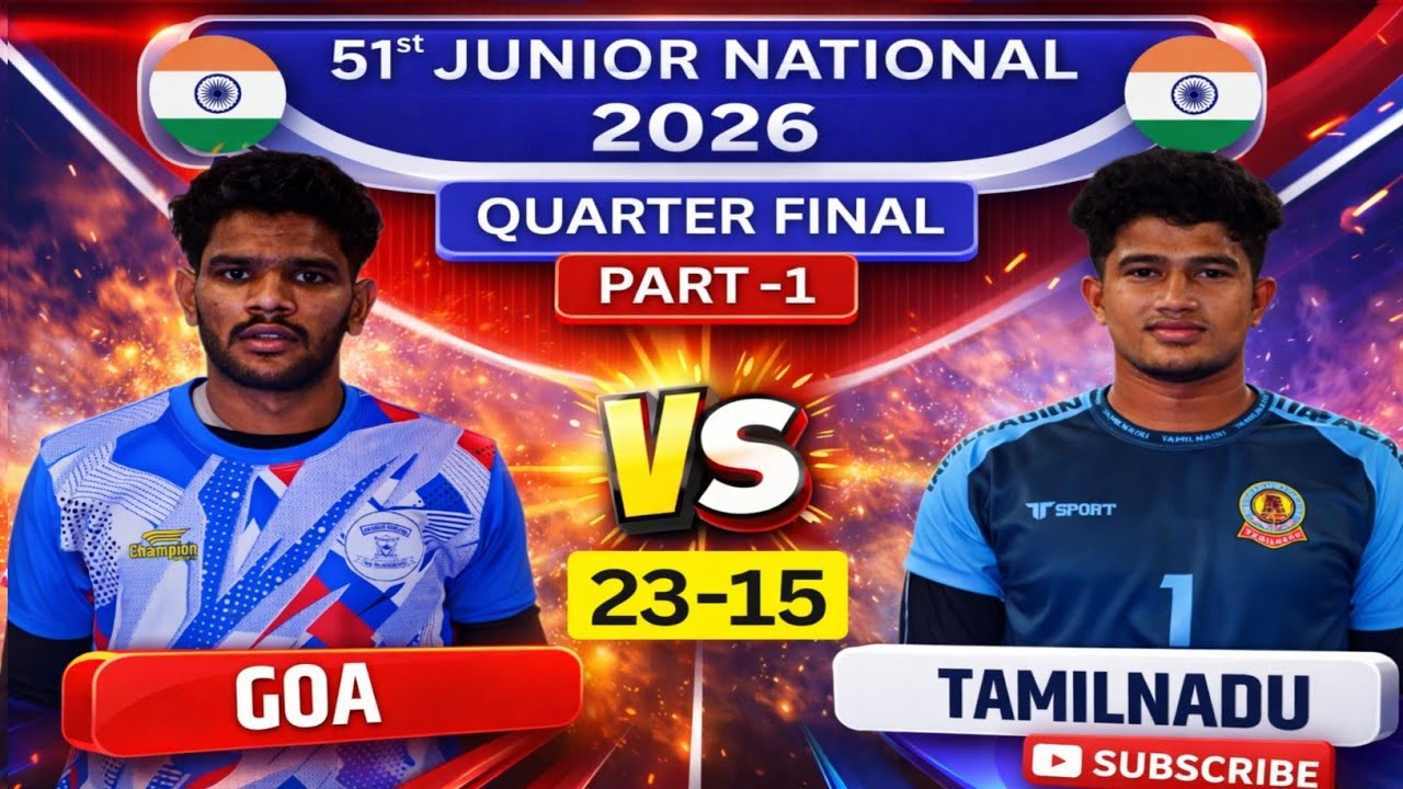Tamil Nadu Vs Goa | 51st Junior National 2026 | Quarter Final Part-1 | Full Kabaddi Match