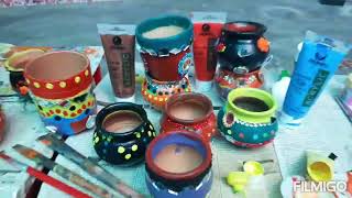 clay pot painting #summer camp 2022 Golden Eagle Summer Camp