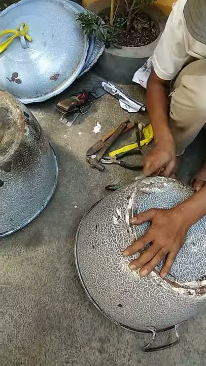 Cara menambal panci (tukang patri)