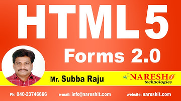HTML5 Forms 2.0 | Web Technologies Tutorial | Mr. Subba Raju