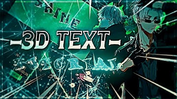 3D Text Like Gojo Tutorial ! - Node Video Free Preset || 3d Text Like Me Tutorial 🍁
