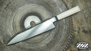 오래된 원형 톱날로 멋진 주방용 칼 만들기 / Making a Kitchen Knife from old saw blade