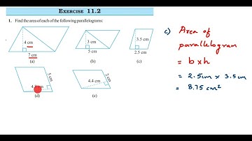 1q Ex 11.2 Class 7 Perimeter and area.Find the area of each of the following parallelograms