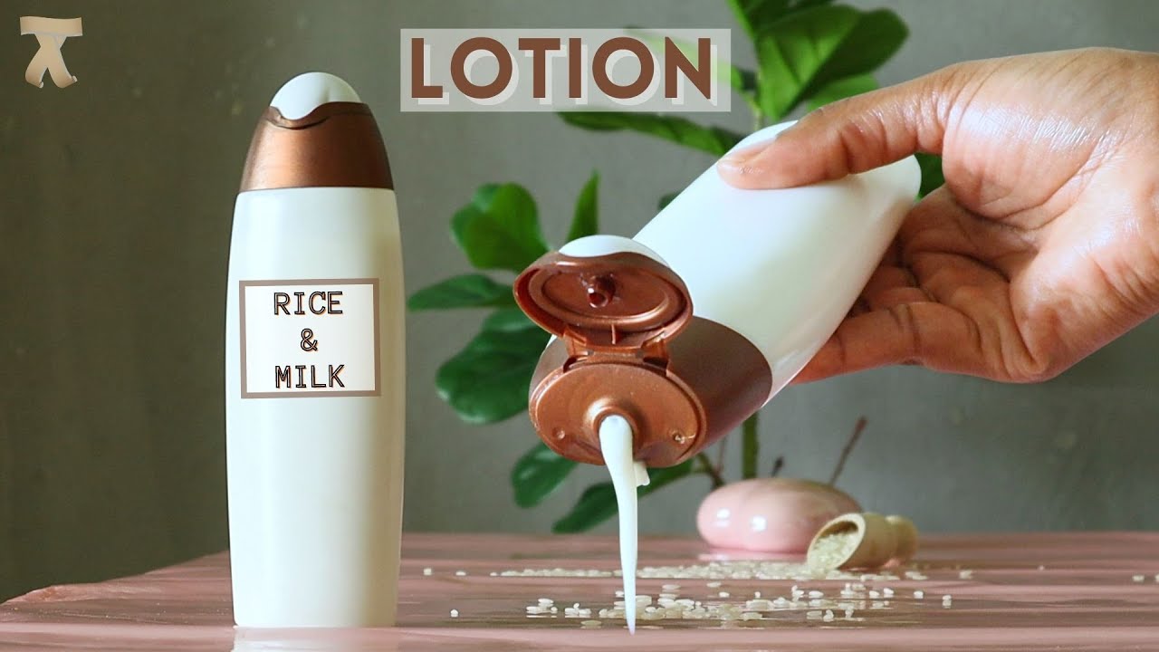 Homemade rice and milk body lotion for fair skin Korean inspired skin secret pic