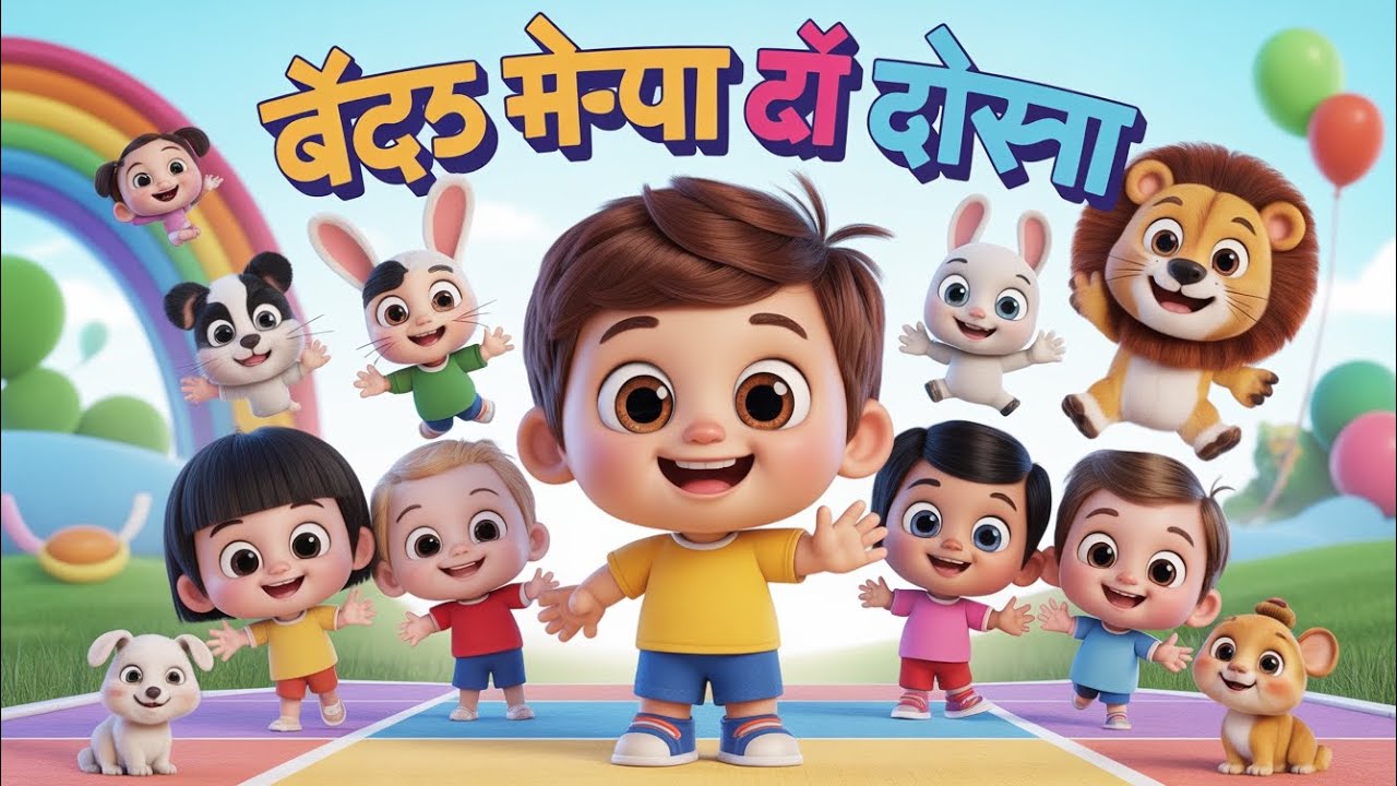 👉 बंकू भैया और दोस्त 🐶🐱 Banku Bhaiya and Friends 🧒🐶 | Fun Hindi Kids Song | 3D Cartoon Nursery Rhyme