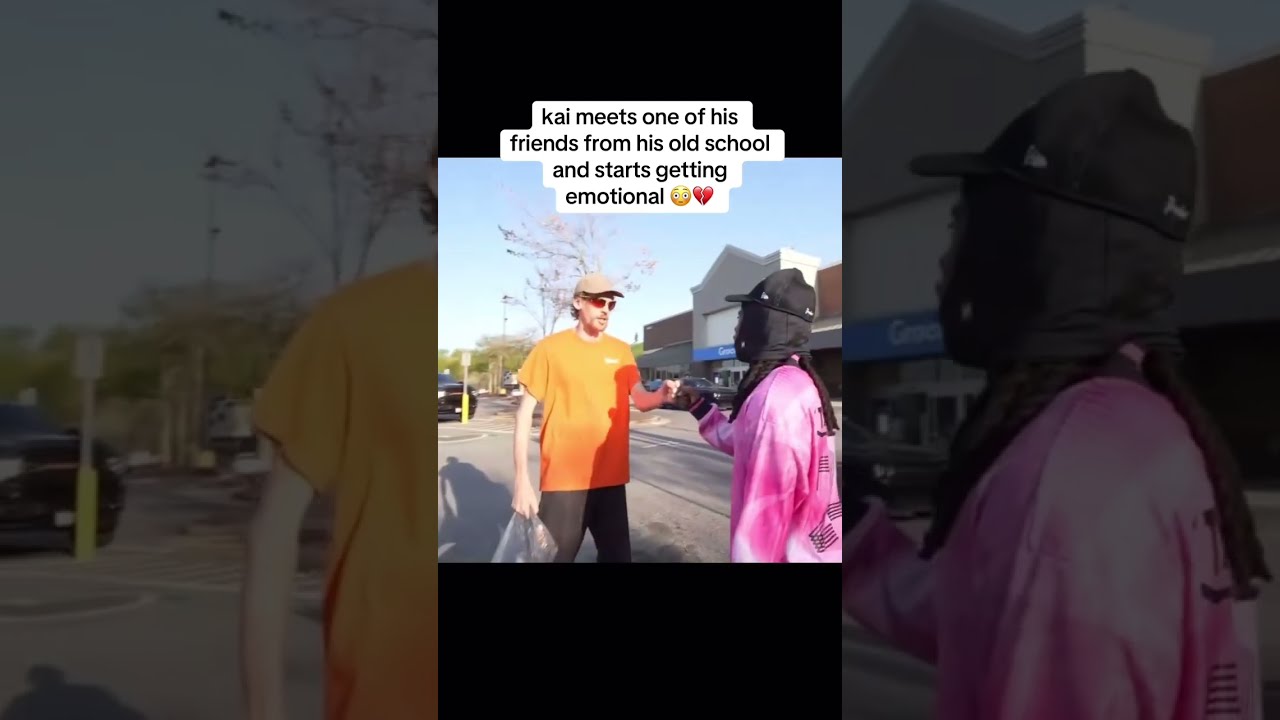Kai Cenat Meets One Of His Friends From Old School And Starts Getting Emotional