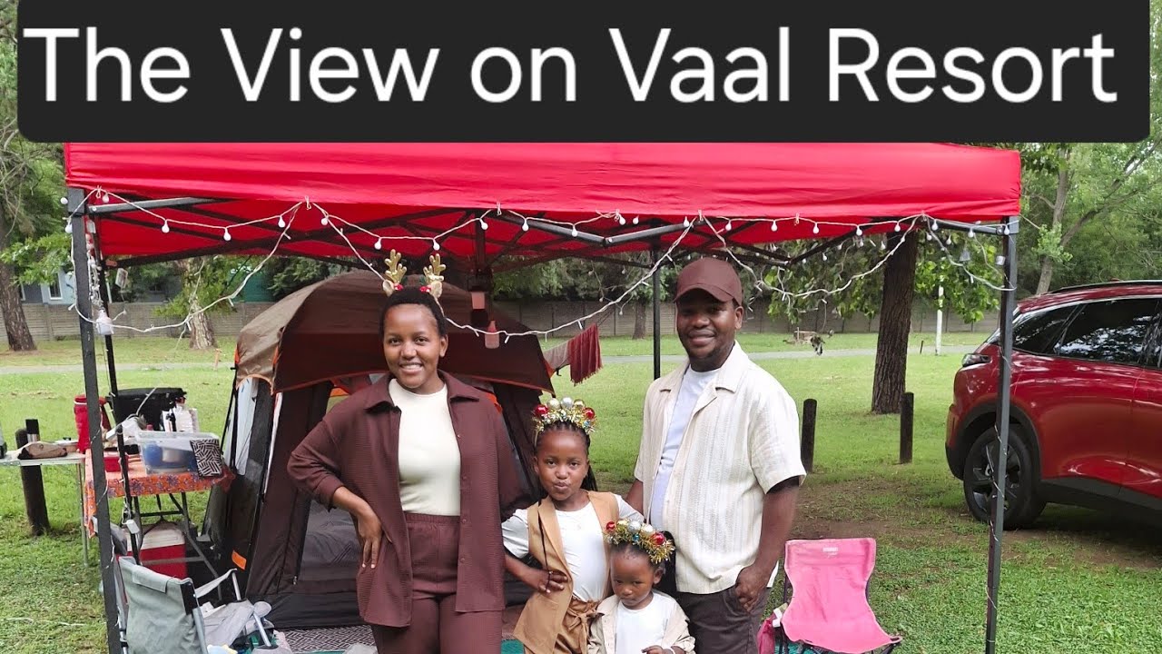 Кемпинг в курортном комплексе The View on Vaal Resort во время Рождества.