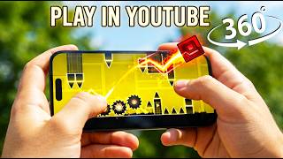 العب Geometry Dash داخل يوتيوب - لعبة تفاعلية بنطاق 360 درجة من 4 مستويات screenshot 4