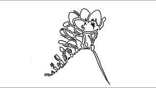 Purple Flower Tribal Art