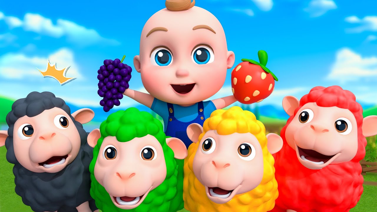 Baa Baa Black Sheep - Colors Song For Kids - Colorful Sheeps  | TimoBoy Kids Songs & Nursery Rhymes