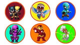Spin Wheel Superhero Team Wrong Head Avengers, Hulk, Spider Man, Iron Man, Marvel, Speaker Man