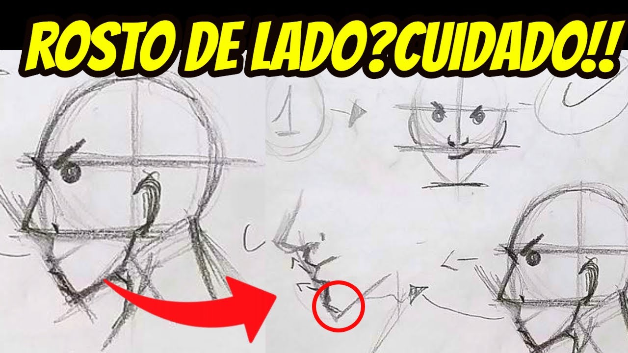 Como Desenhar Rosto de Anime Masculino De Frente Passo a Passo