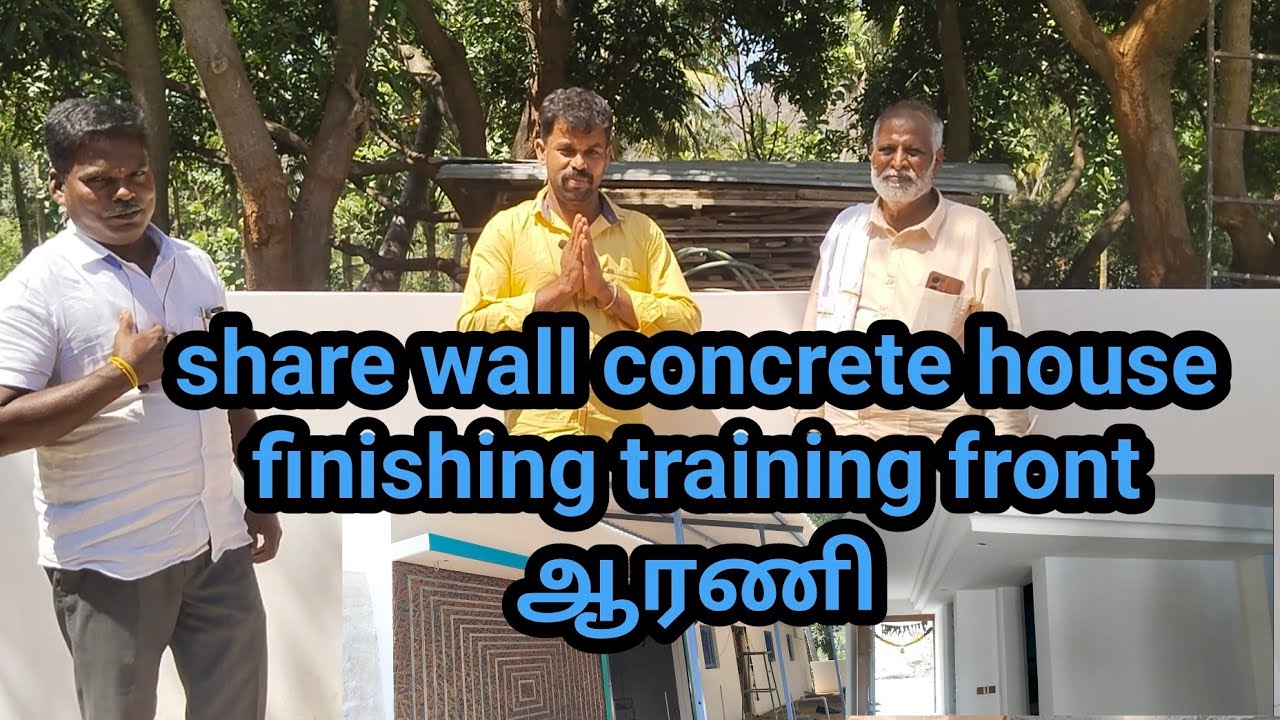 Share wall concrete house finishing video training friend  Srinivasa 2 construction...