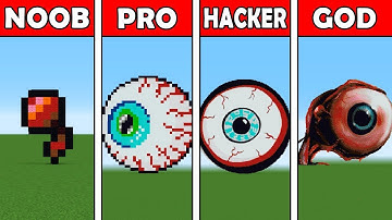 Pixel Art (NOOB vs PRO vs HACKER vs GOD) Spider Eye in Minecraft