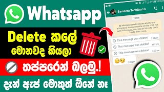 How to read deleted messages on whatsapp without any app sinhala | whatsapp delete message read screenshot 4