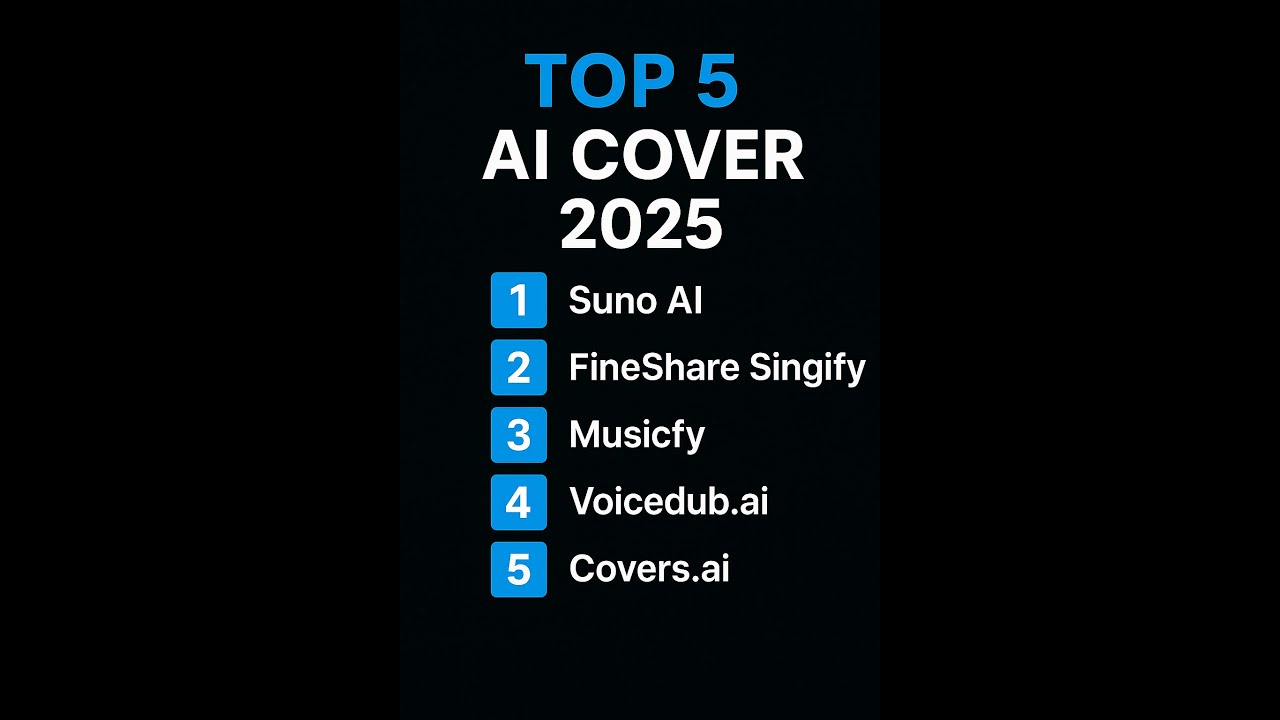Top 5 AI Cover Tools 2025 – Best AI Song Cover Generators