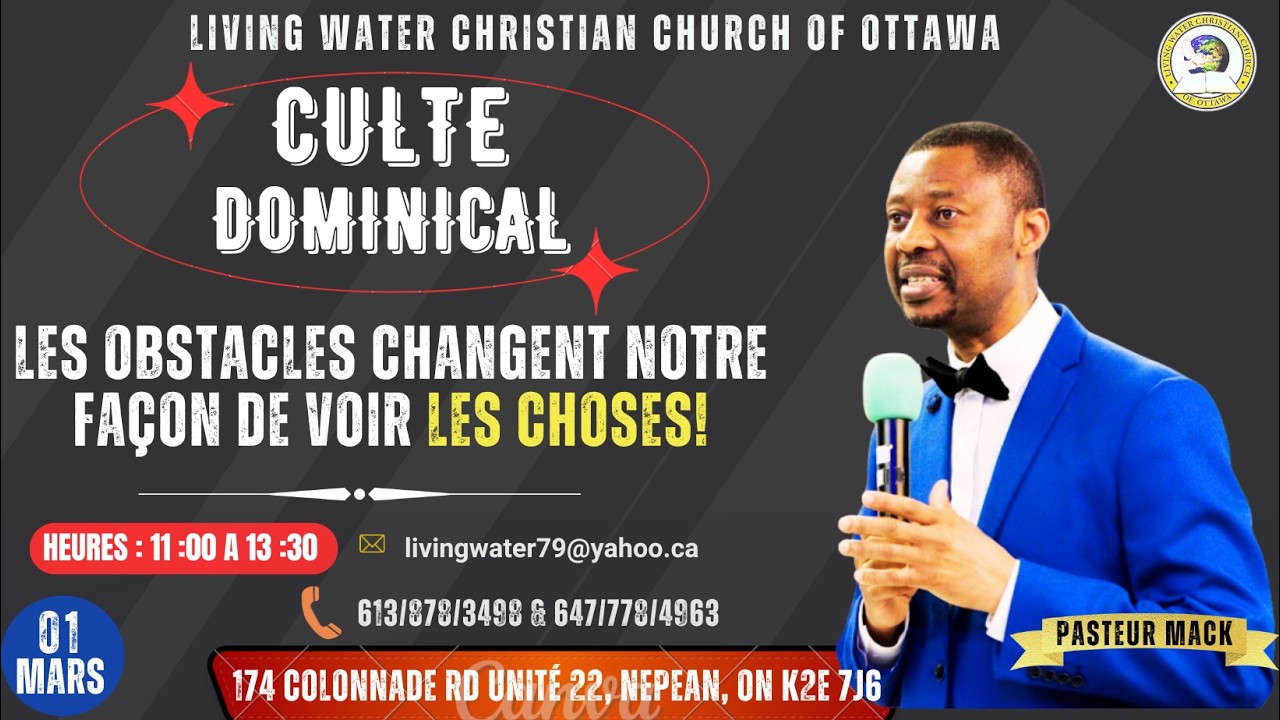 Pst. Mack K - Thème: LES OBSTACLES CHANGENT NOTRE FAÇON  DE VOIR LES CHOSES !