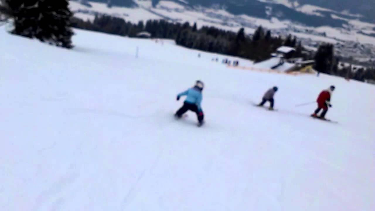 Jelte en Minke op de ski