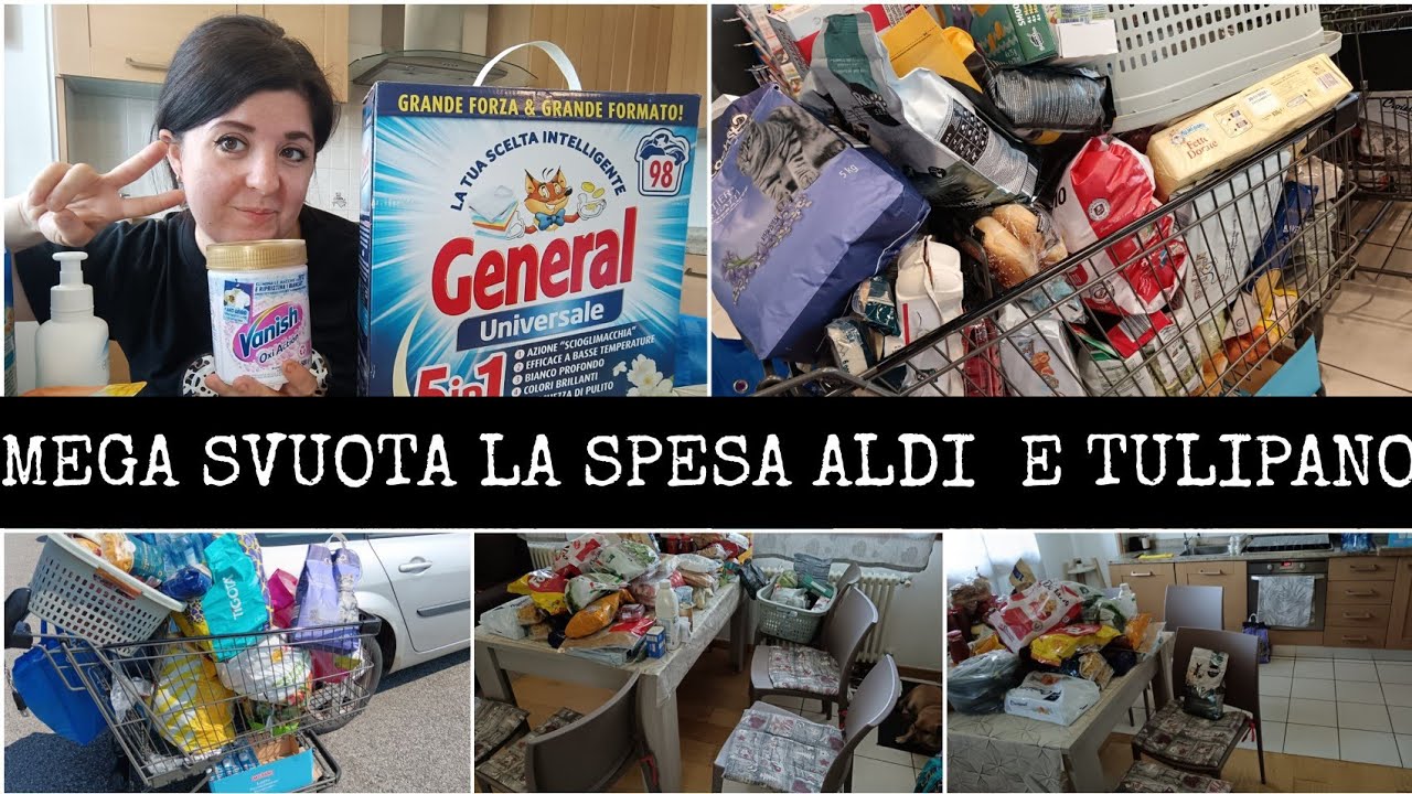 MEGA SVUOTA LA SPESA ALDI E TULIPANO