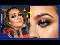 GRUNGE CHRISTMAS PARTY MAKEUP | NAVY & GOLD HALO EYE | AD | EmmasRectangle