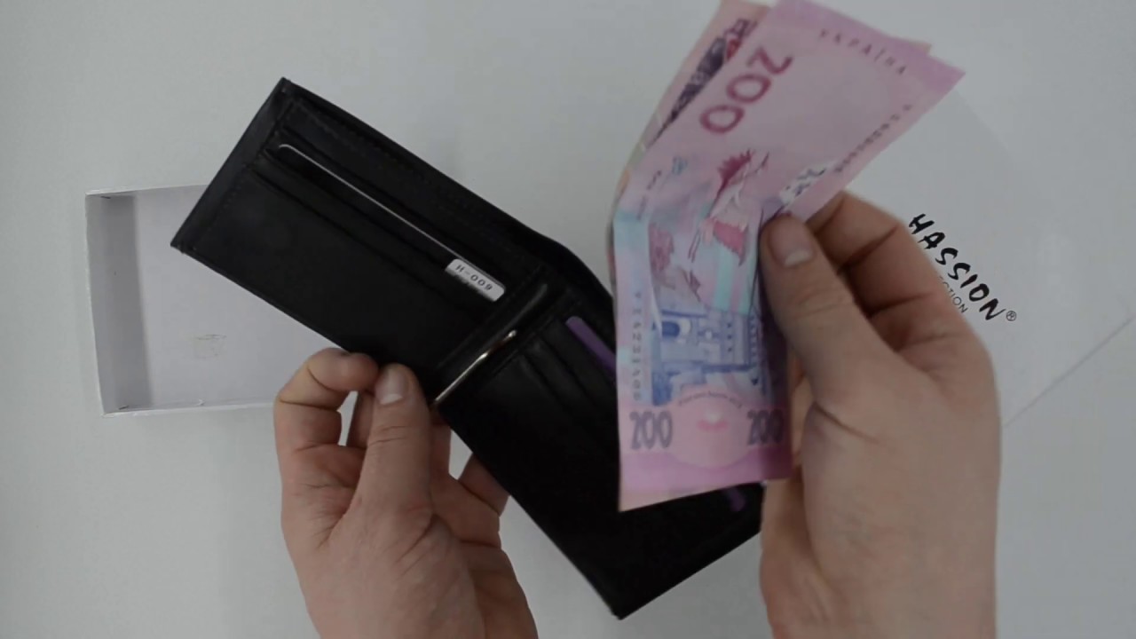 Мужской зажим для денег HASSION  из натуральной кожи