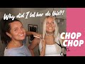 LETTING MY SISTER CHOP MY HAIR OFF (i cried lol)