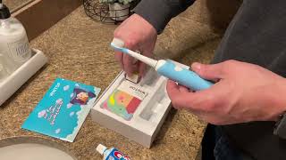 WHITOP ED02 Penguin Electric Toothbrush for Kids with Timer, 3 Modes Sonic Rechargeable Toothbrushes