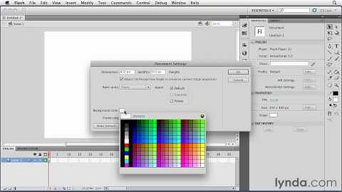 0103 Creating and setting document properties for an FLA file