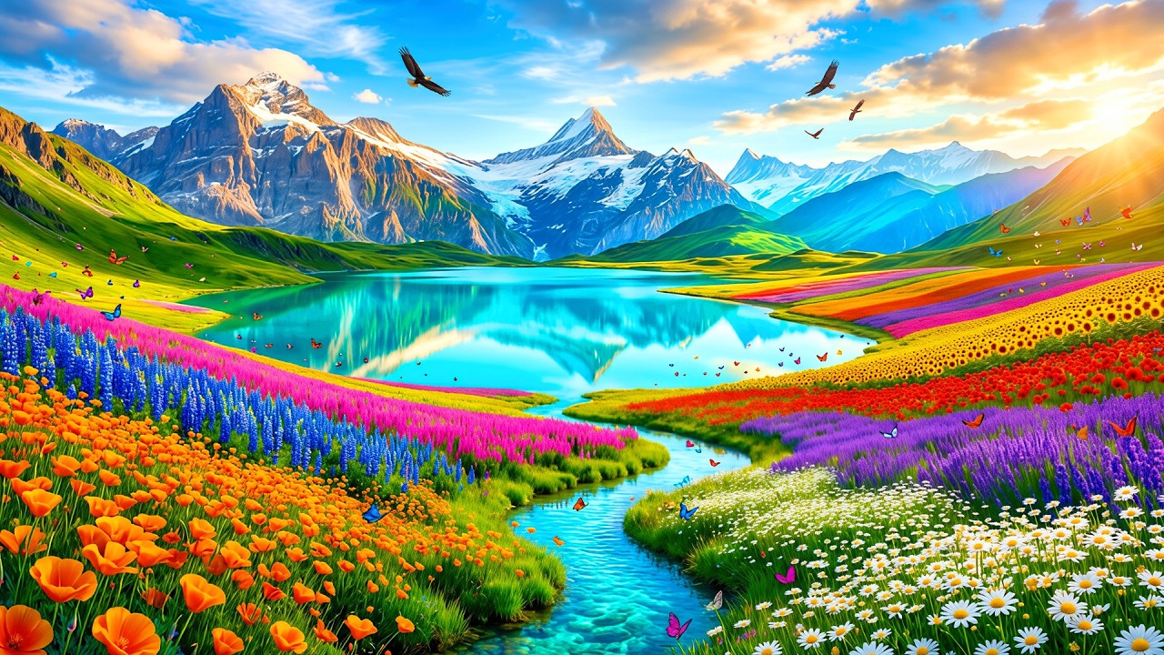 (No Ads) Gentle Snowfall & Birdsong - Piano Music for Peaceful Mind & Heart Healing