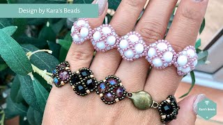 EDITED Dainty Cushion Bracelet Tutorial | Fire Polished Beads Miyuki Toho