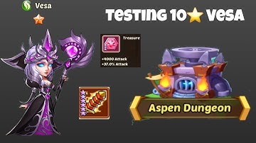 Idle Heroes: Vesa 10⭐️ VS Aspen Dungeon