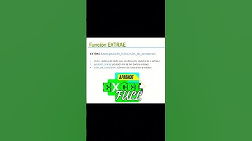 FUNCION "EXTRAE" EN EXCEL ✅ #excel #excelfull #1M #exceltutorial #tutorial #1M #viral #parati