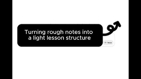 Module 1 - Video 2 - Using AI to turn rough notes into a light lesson structure for teachers