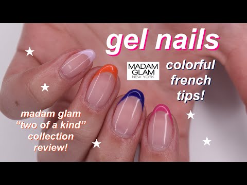 GEL NAILS | colorful french ft. new madam glam gel polishes!